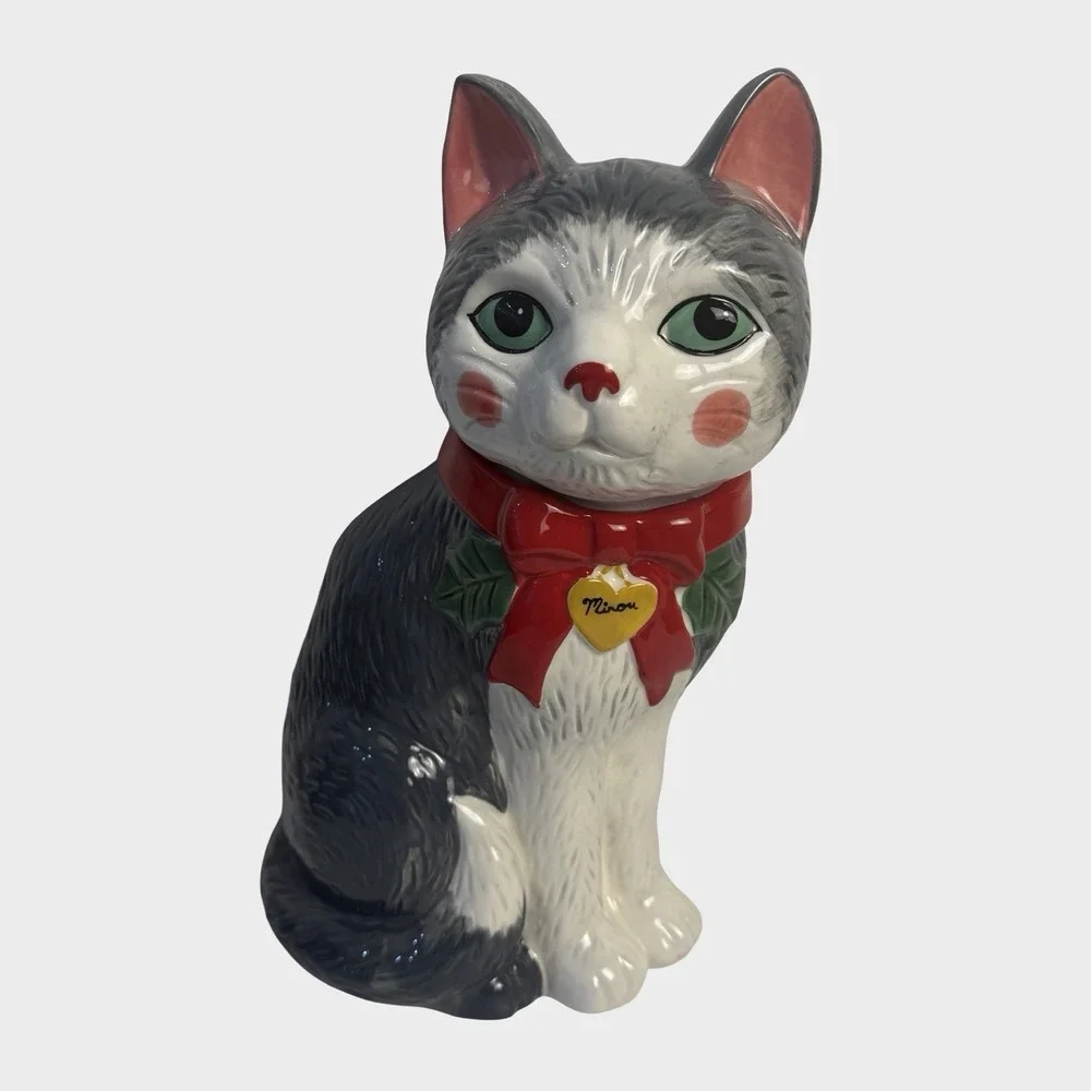 Anthropologie‎ Peluche Cat Cookie Jar Ceramic Stoneware
